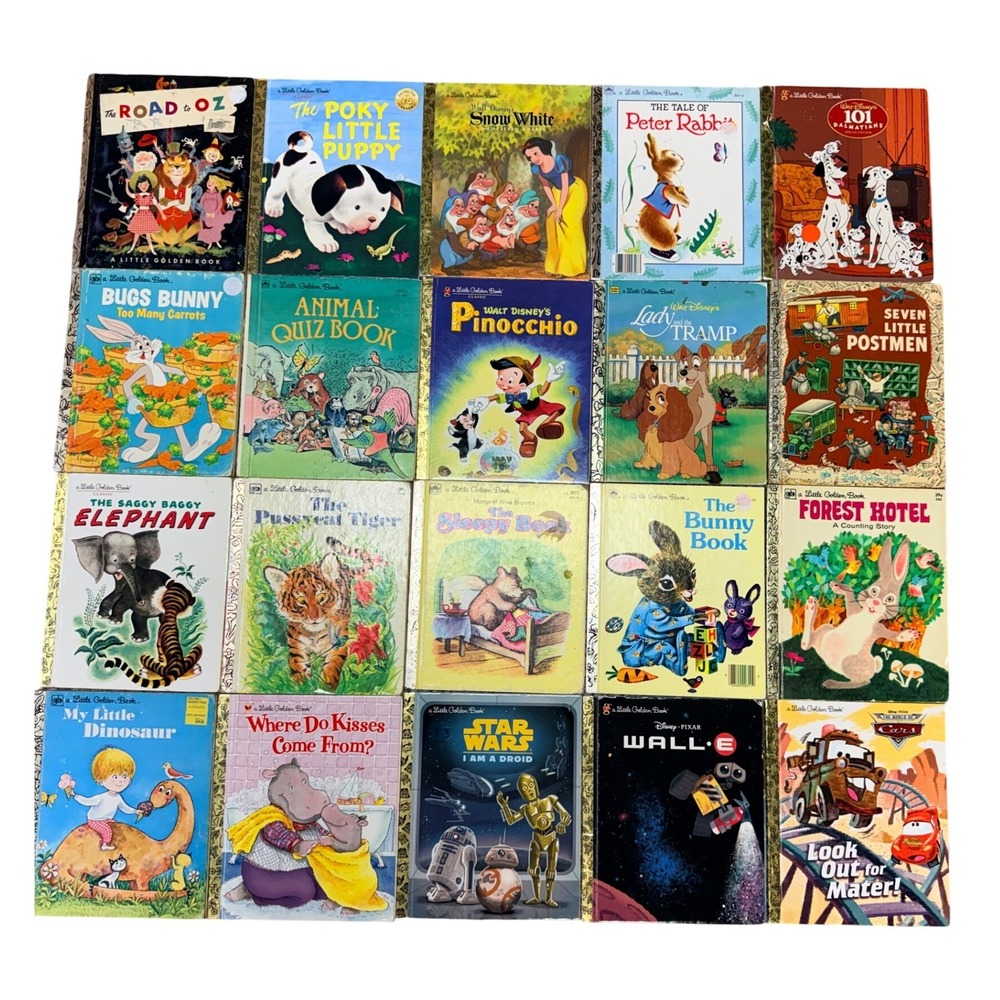 Lot of 20 Little Golden Books Vintage Disney Pixar Star Wars Classic Stories